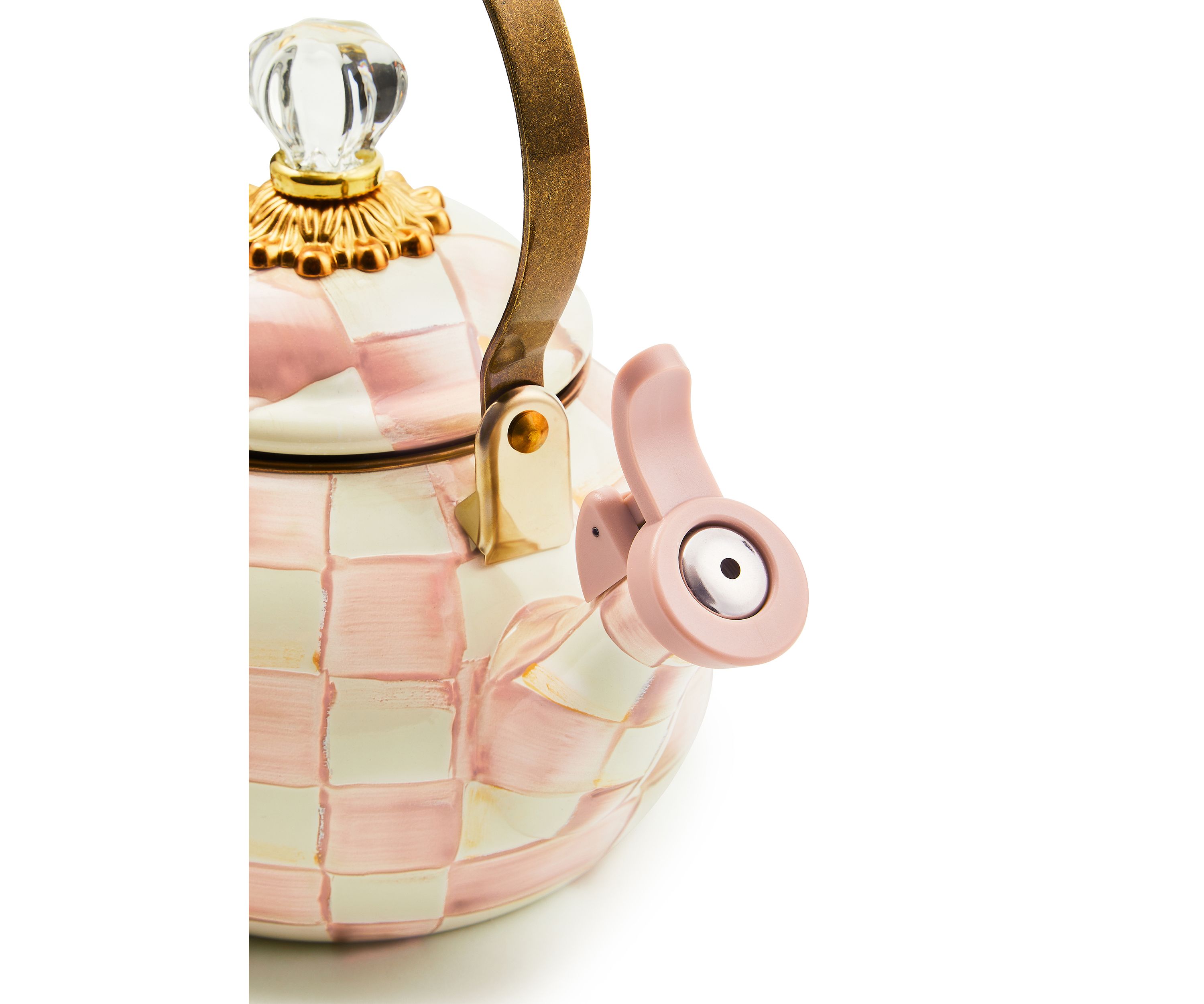 Courtly Check® Enamel Whistling Tea Kettle