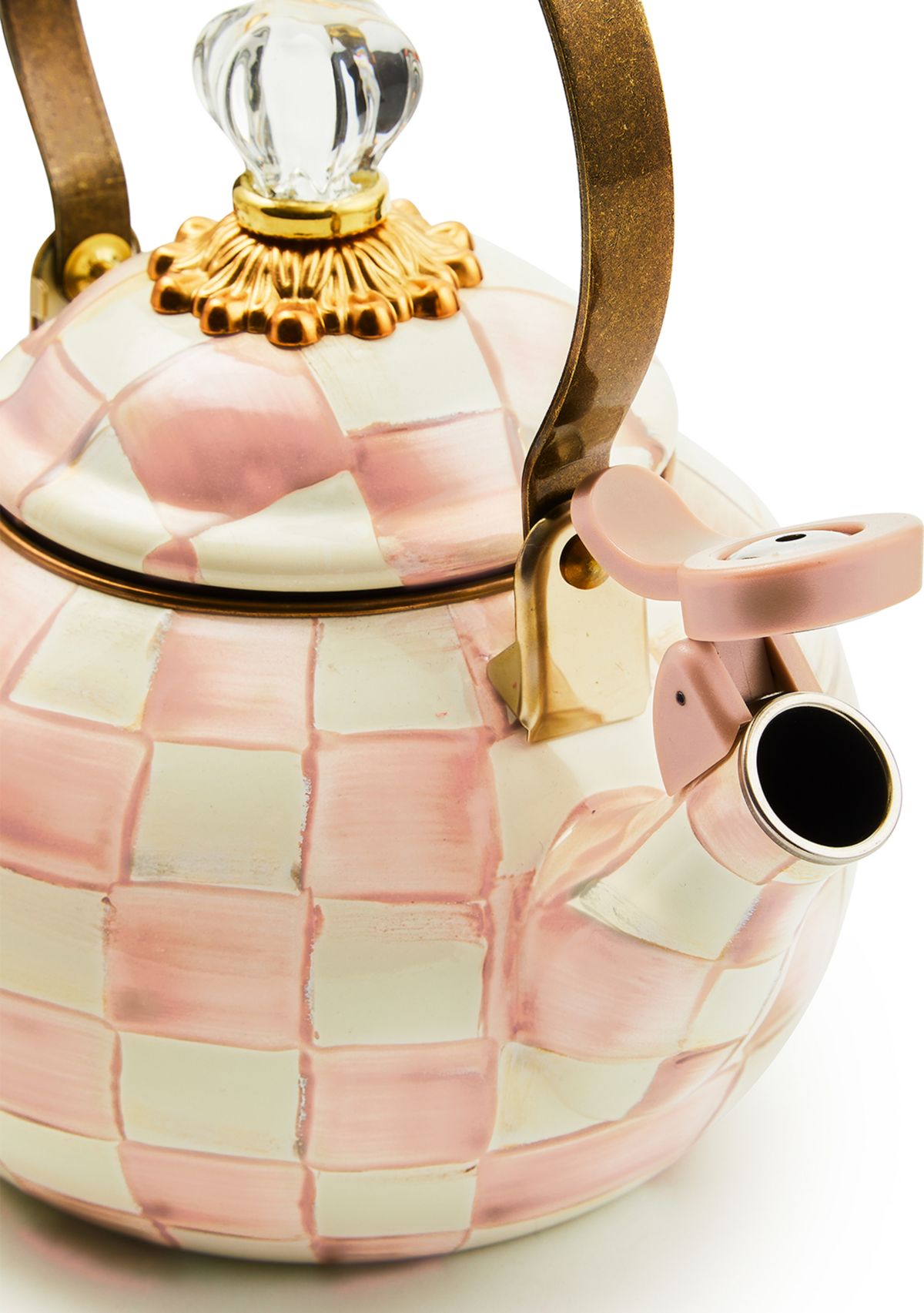 Courtly Check® Enamel Whistling Tea Kettle