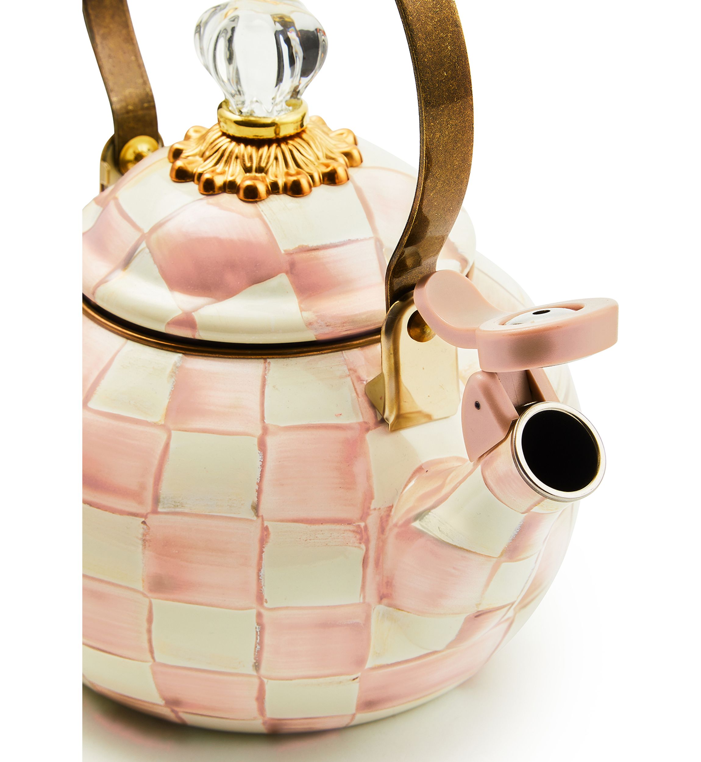 Courtly Check® Enamel Whistling Tea Kettle