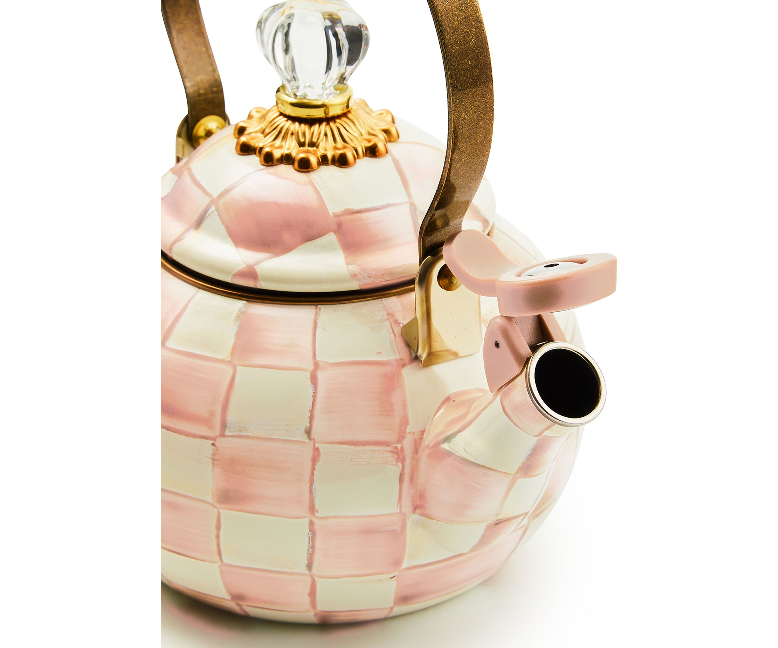 Courtly Check® Enamel Whistling Tea Kettle