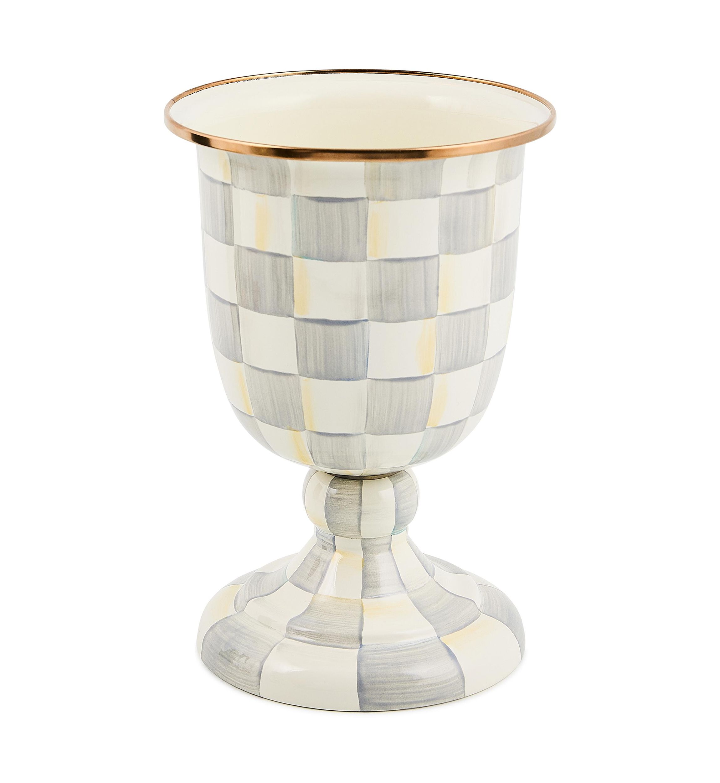 Check Pedestal Vase