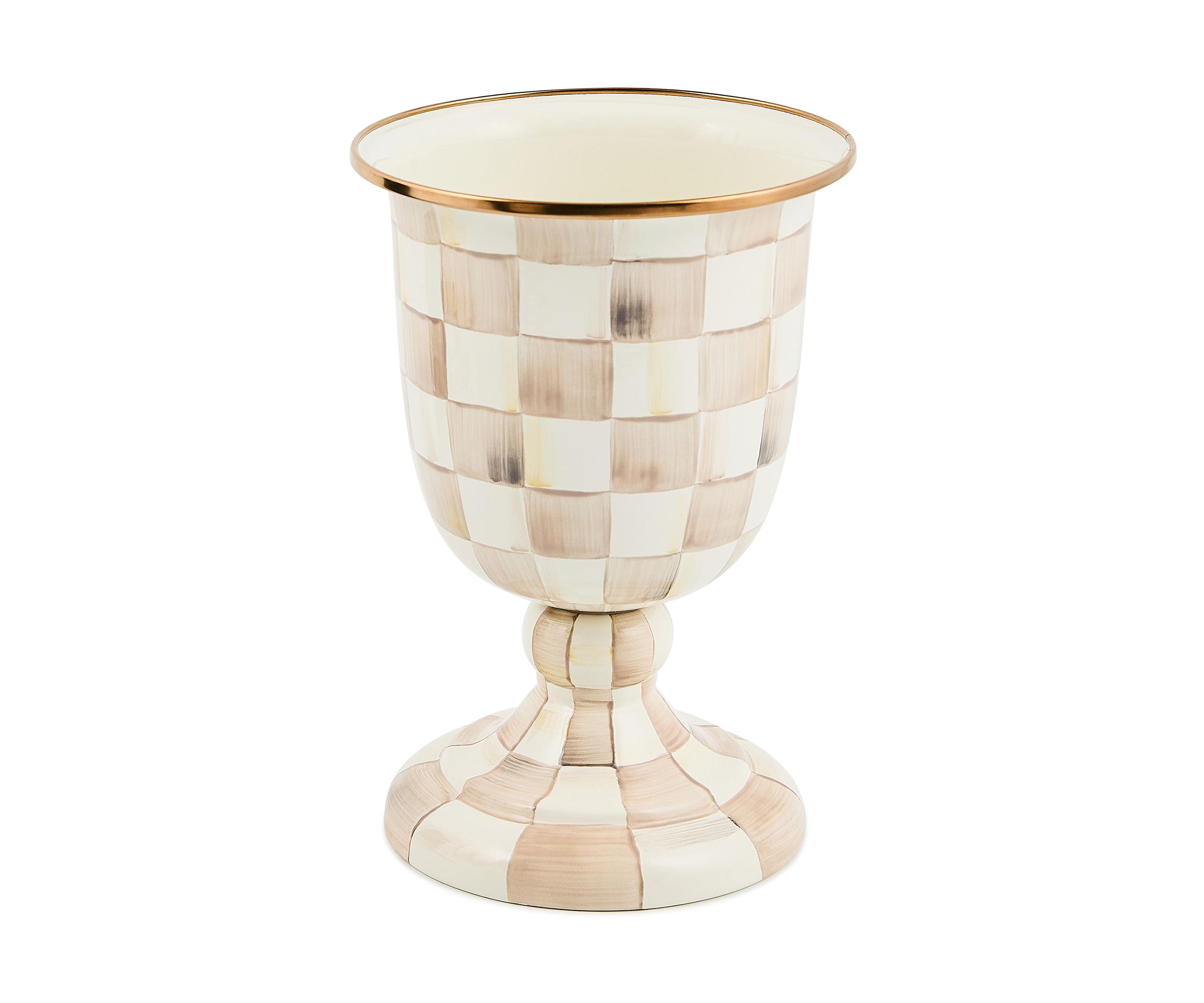 Check Pedestal Vase