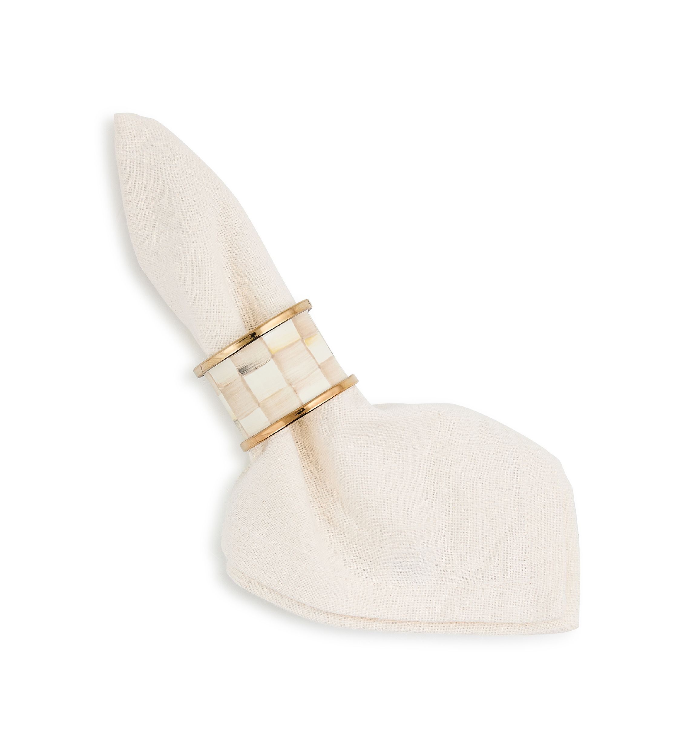 Check Napkin Rings Set of 4