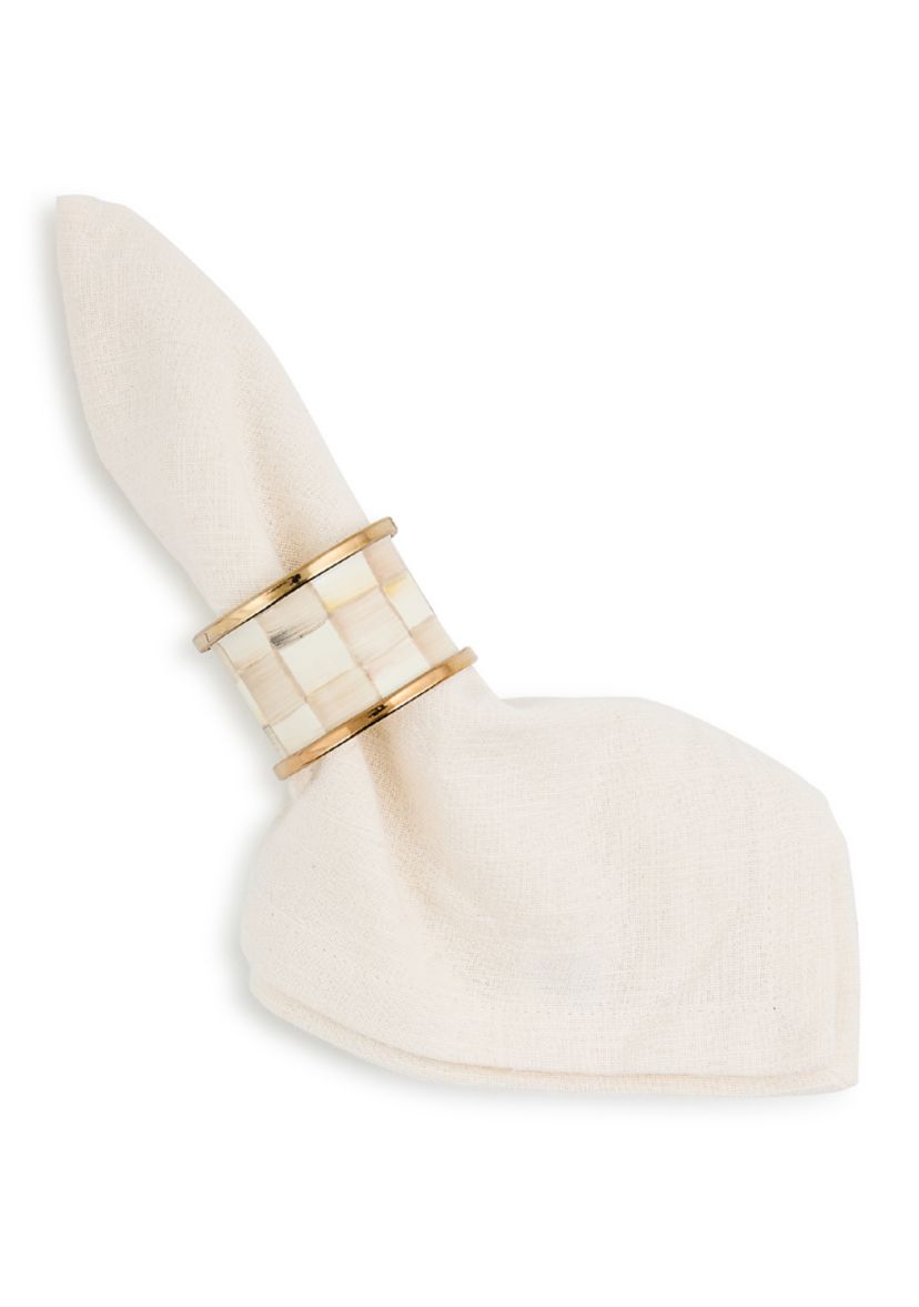 Check Napkin Rings Set of 4
