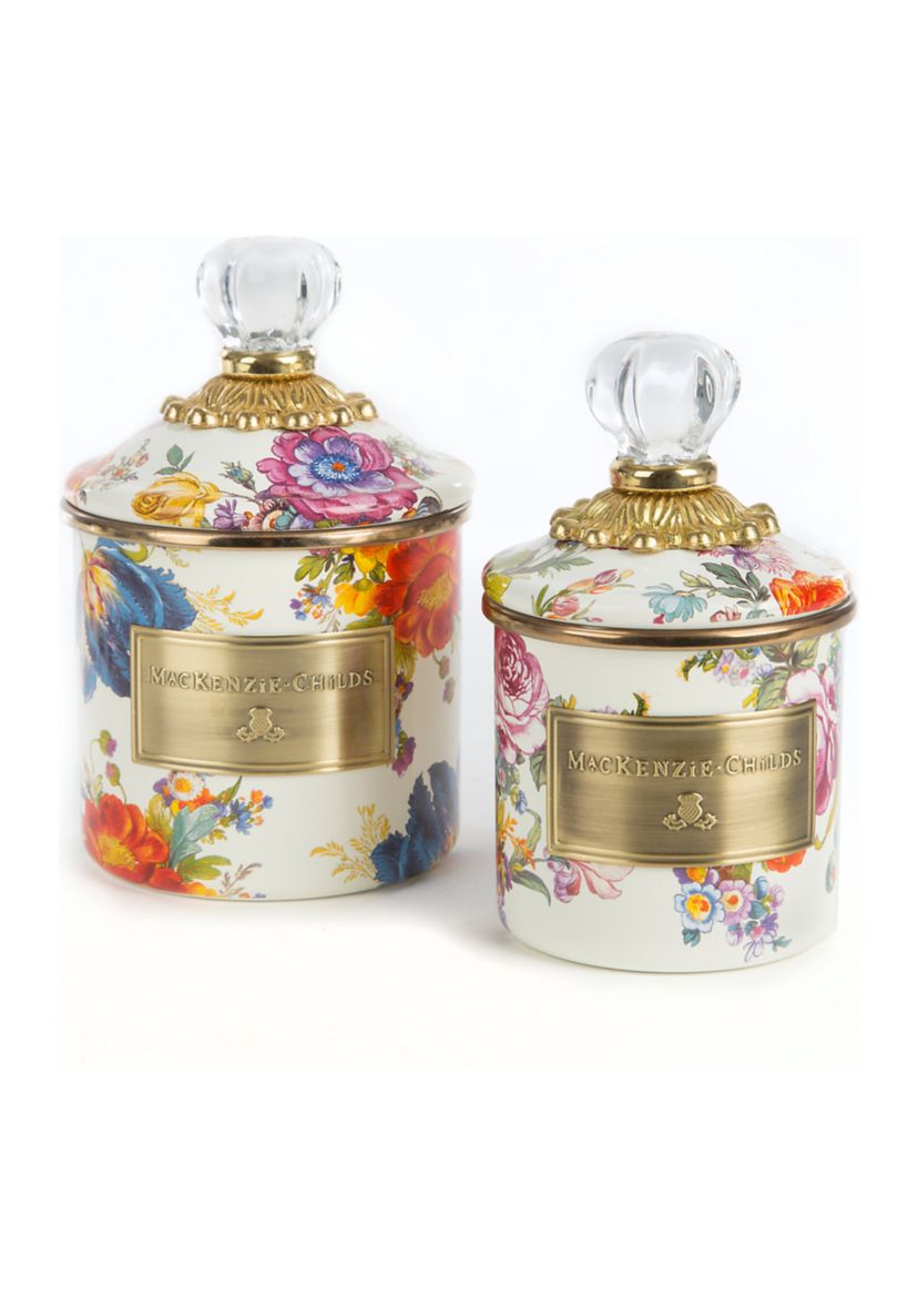 Flower Market Mini Canister- White