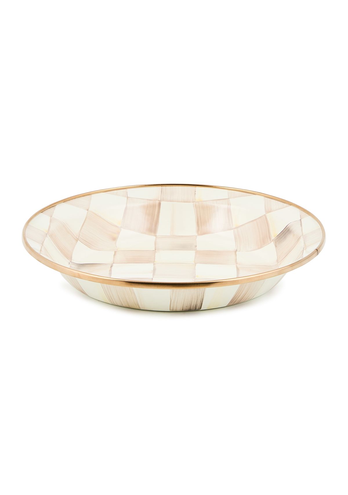 Enamel Check Pie Plate