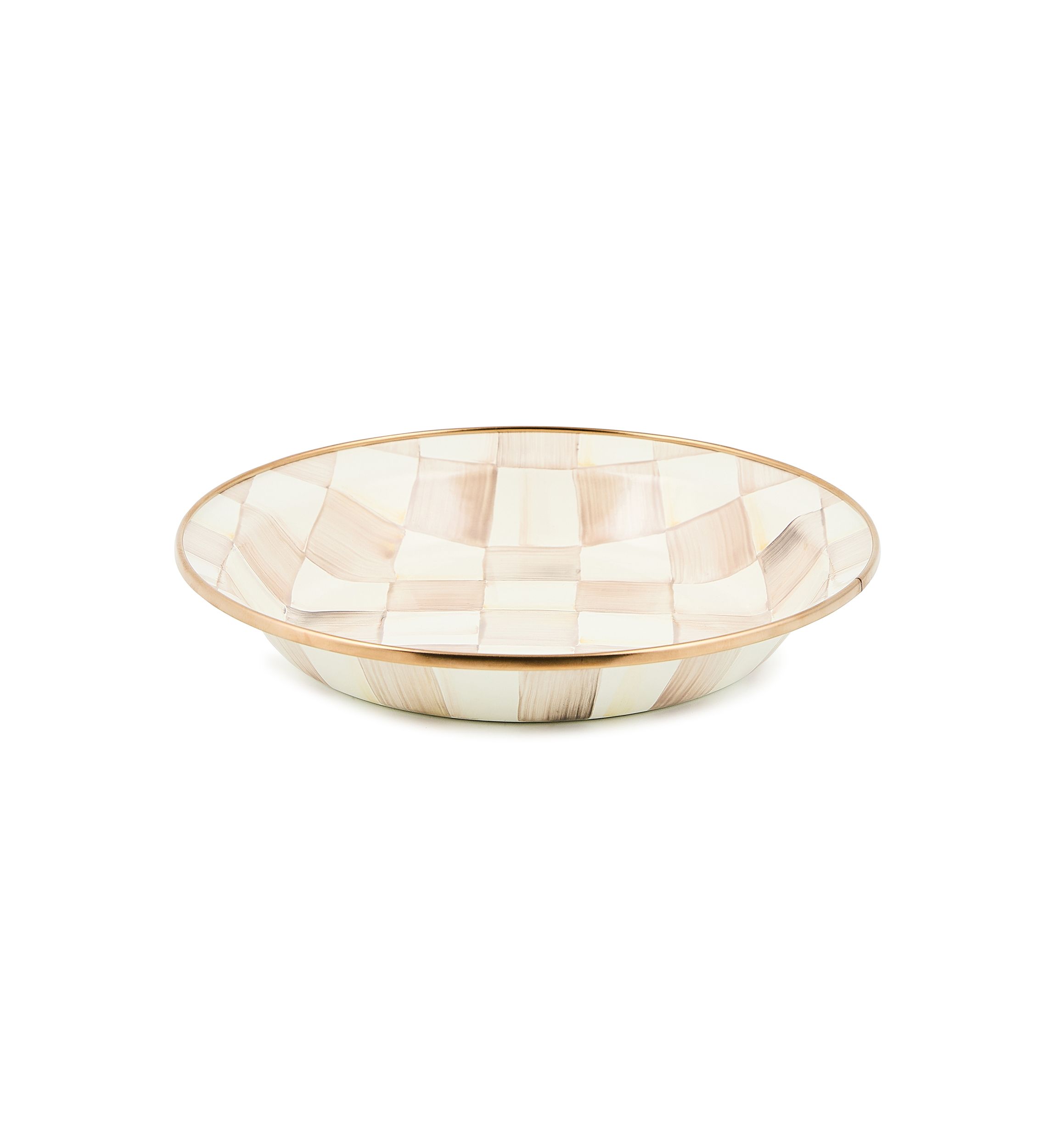 Enamel Check Pie Plate