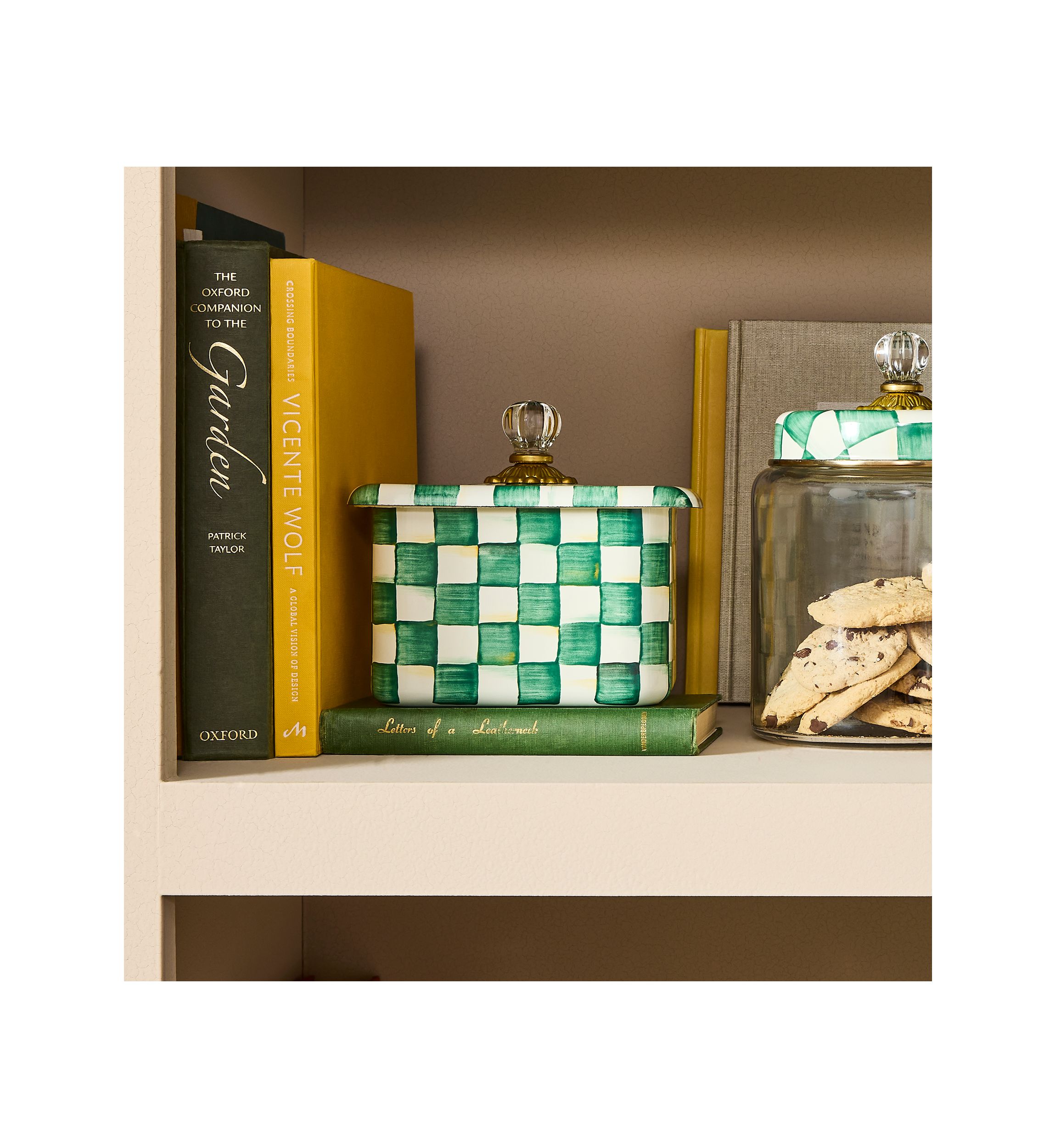 Enamel Check Recipe Box