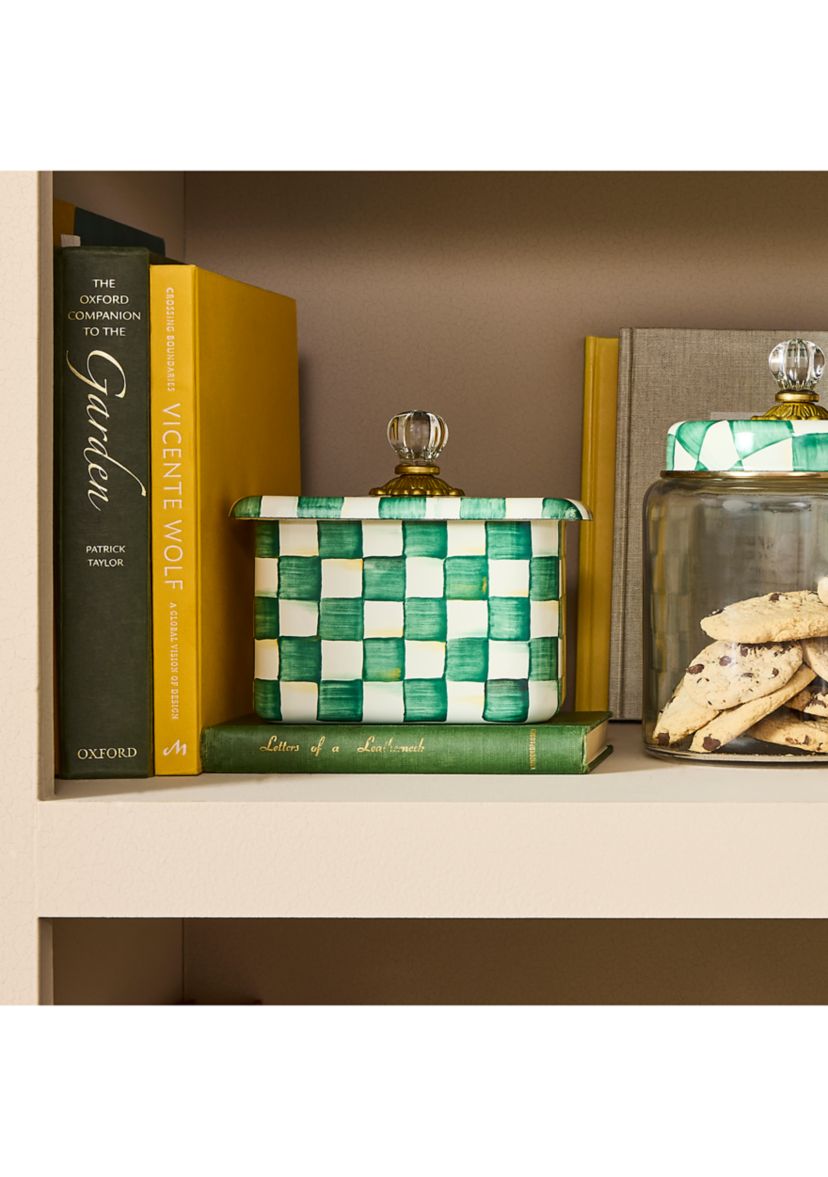 Enamel Check Recipe Box