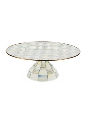 MacKenzie-Childs Courtly Check Enamel Large Pedestal Platter