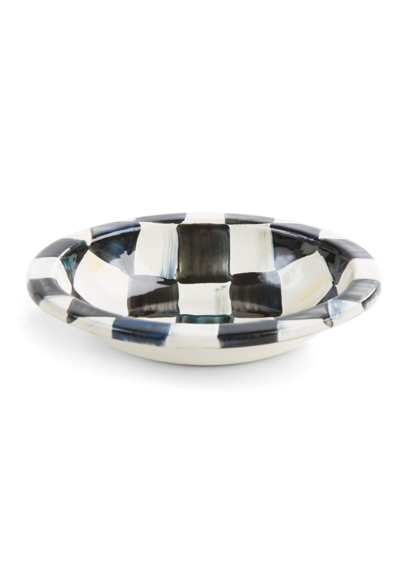 Enamel Check Soap Dish