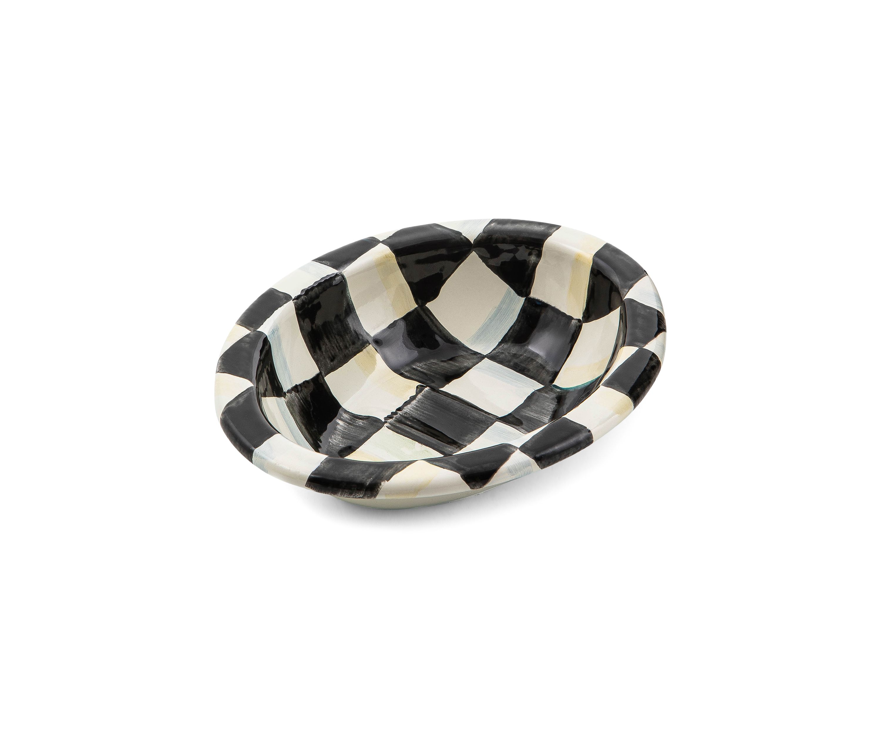 Enamel Check Soap Dish