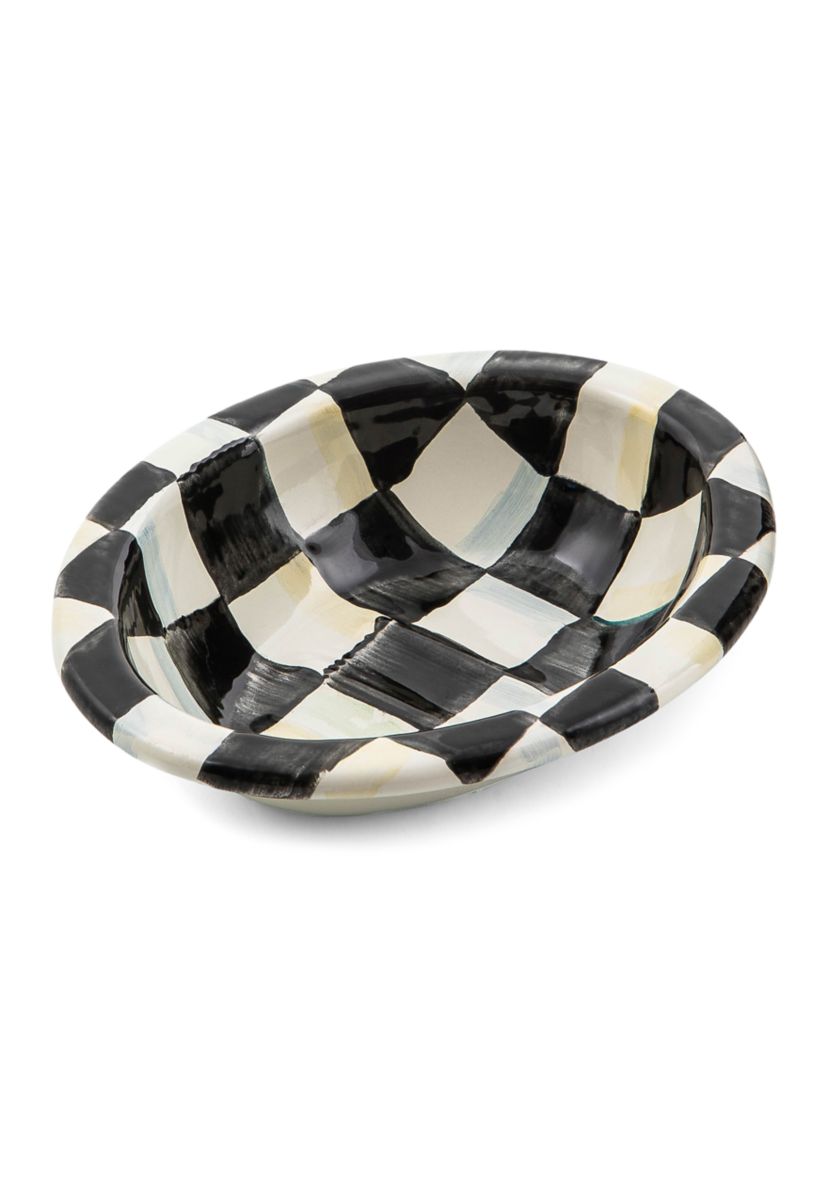Enamel Check Soap Dish