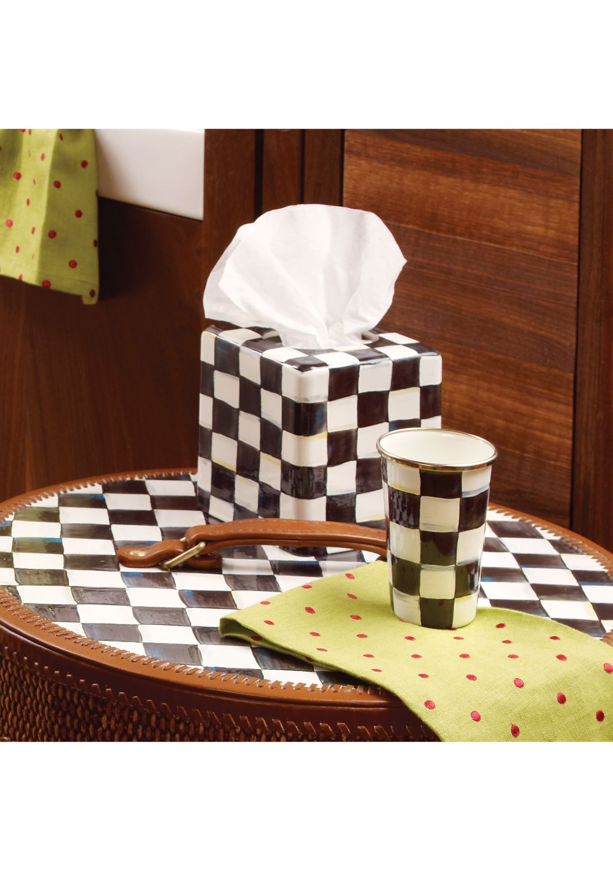 Check Boutique Tissue Box Cover
