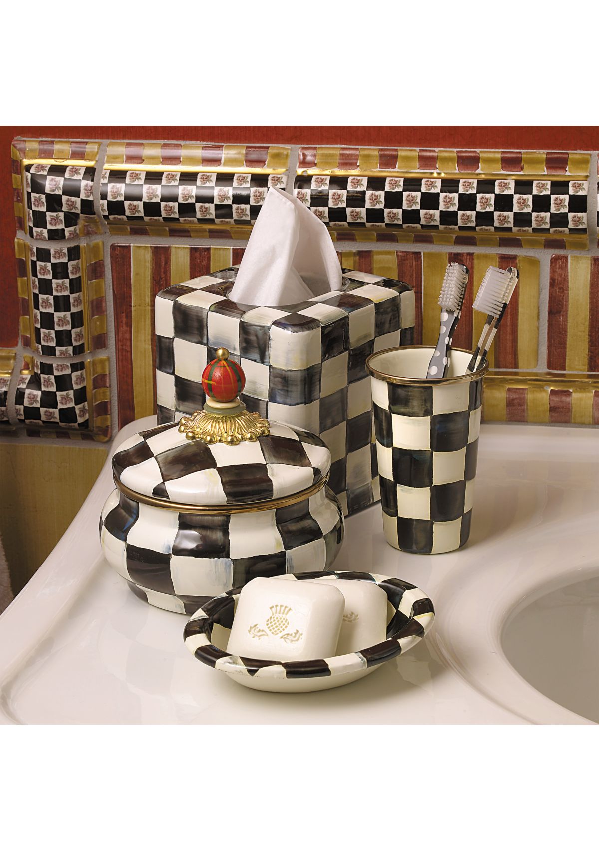 Check Boutique Tissue Box Cover