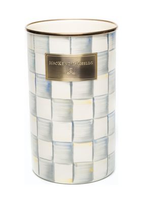 Sterling Check Enamel Utensil Holder