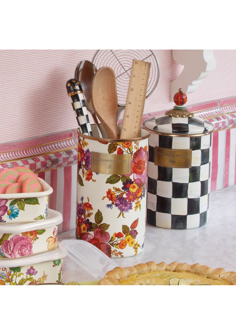Flower Market Utensil Holder - White