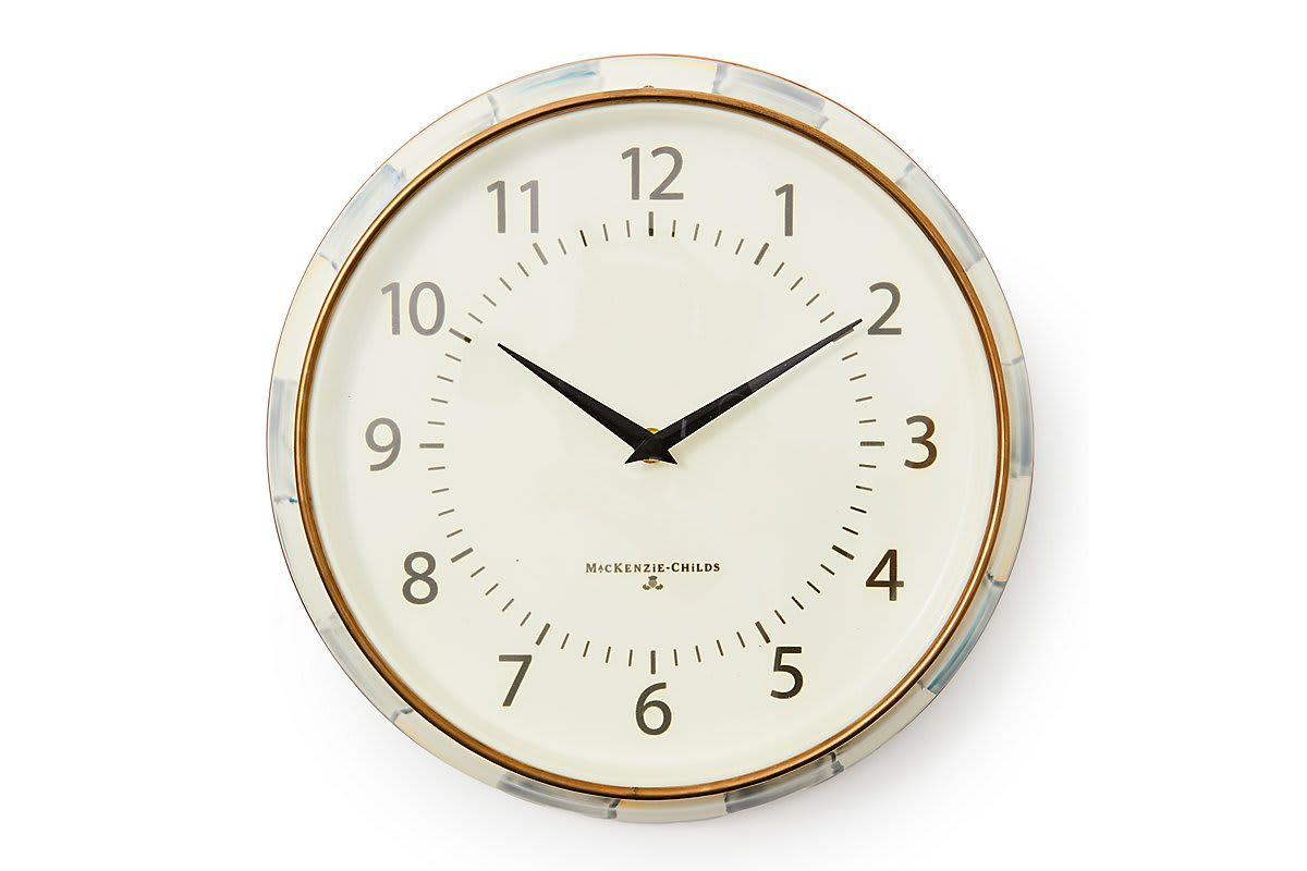 Sterling Check School Wall Clock