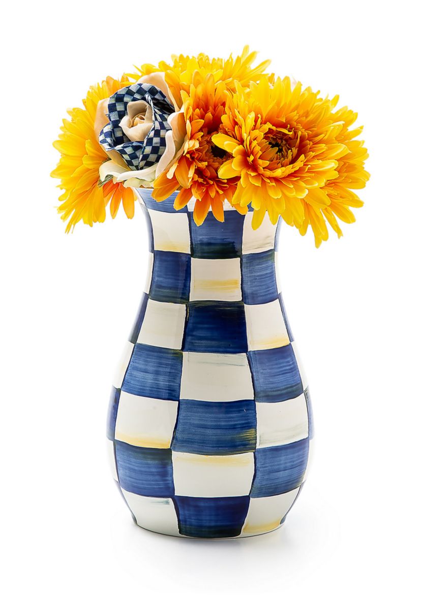 Royal Check Tall Vase and Bouquet Set