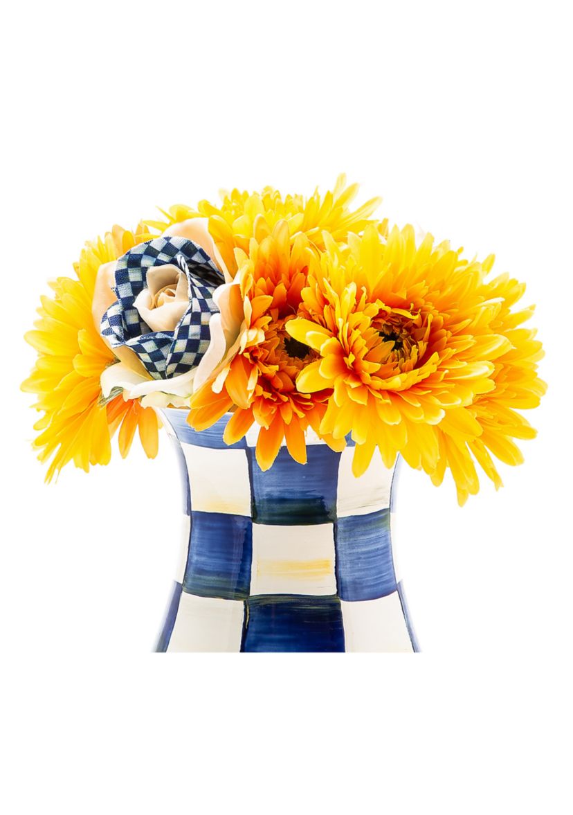 Royal Check Tall Vase and Bouquet Set