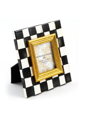 Courtly Check Enamel Frame - 2.5" x 3"