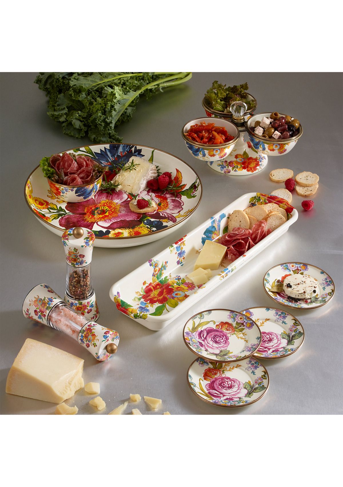 Flower Market Appetizer Plates - Set of 4