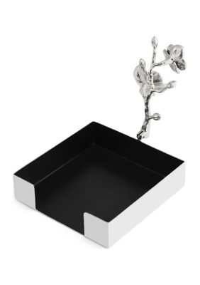 White Orchid Cocktail Napkin Holder