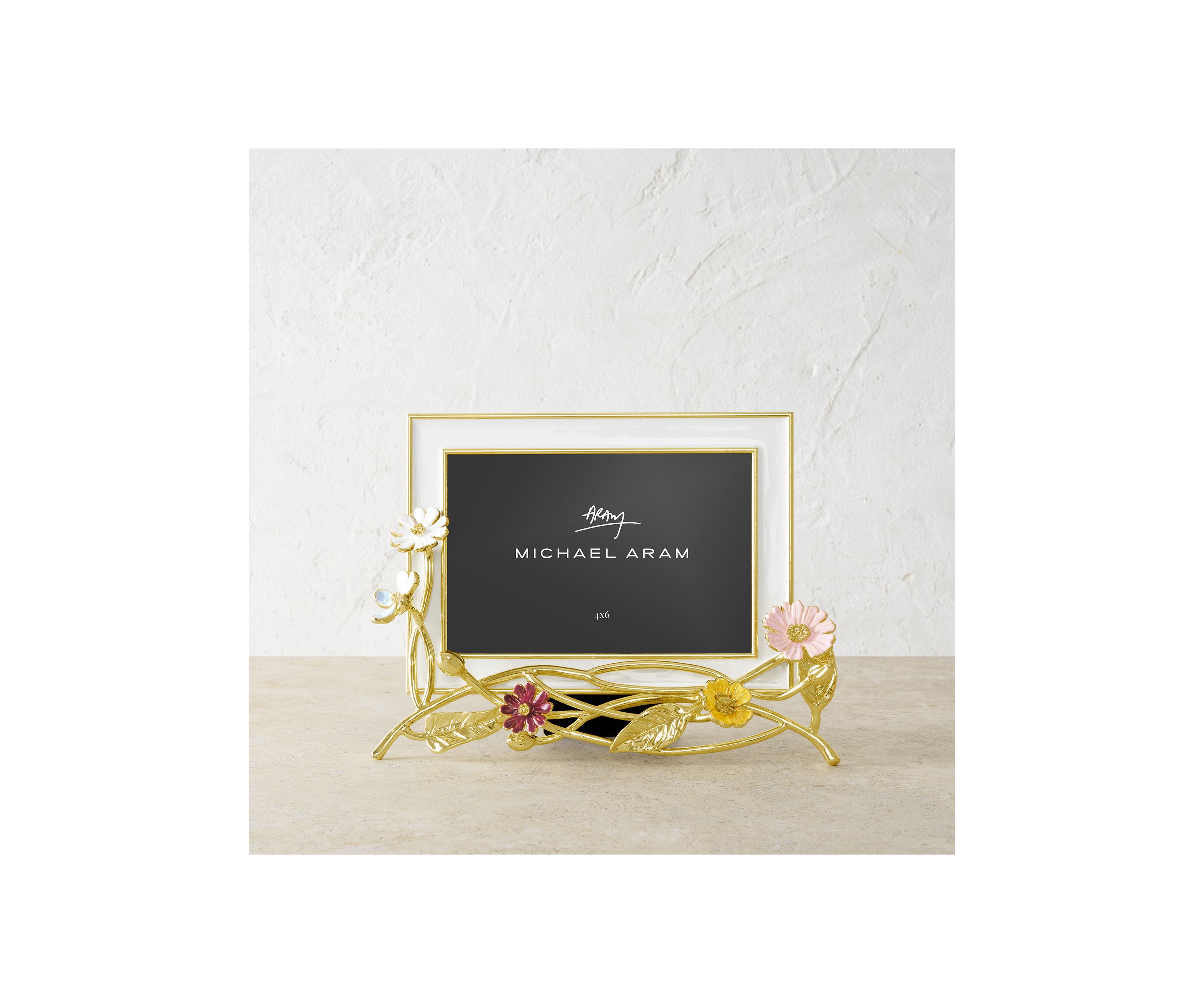 Wildflowers Enamel White 4 x 6 Frame