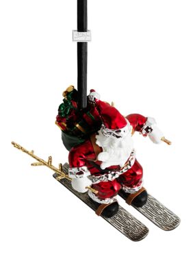 Skiing Santa Ornament