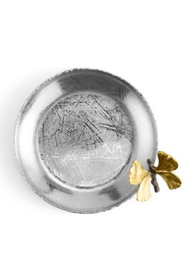 Butterfly Ginkgo Round Trinket Tray 