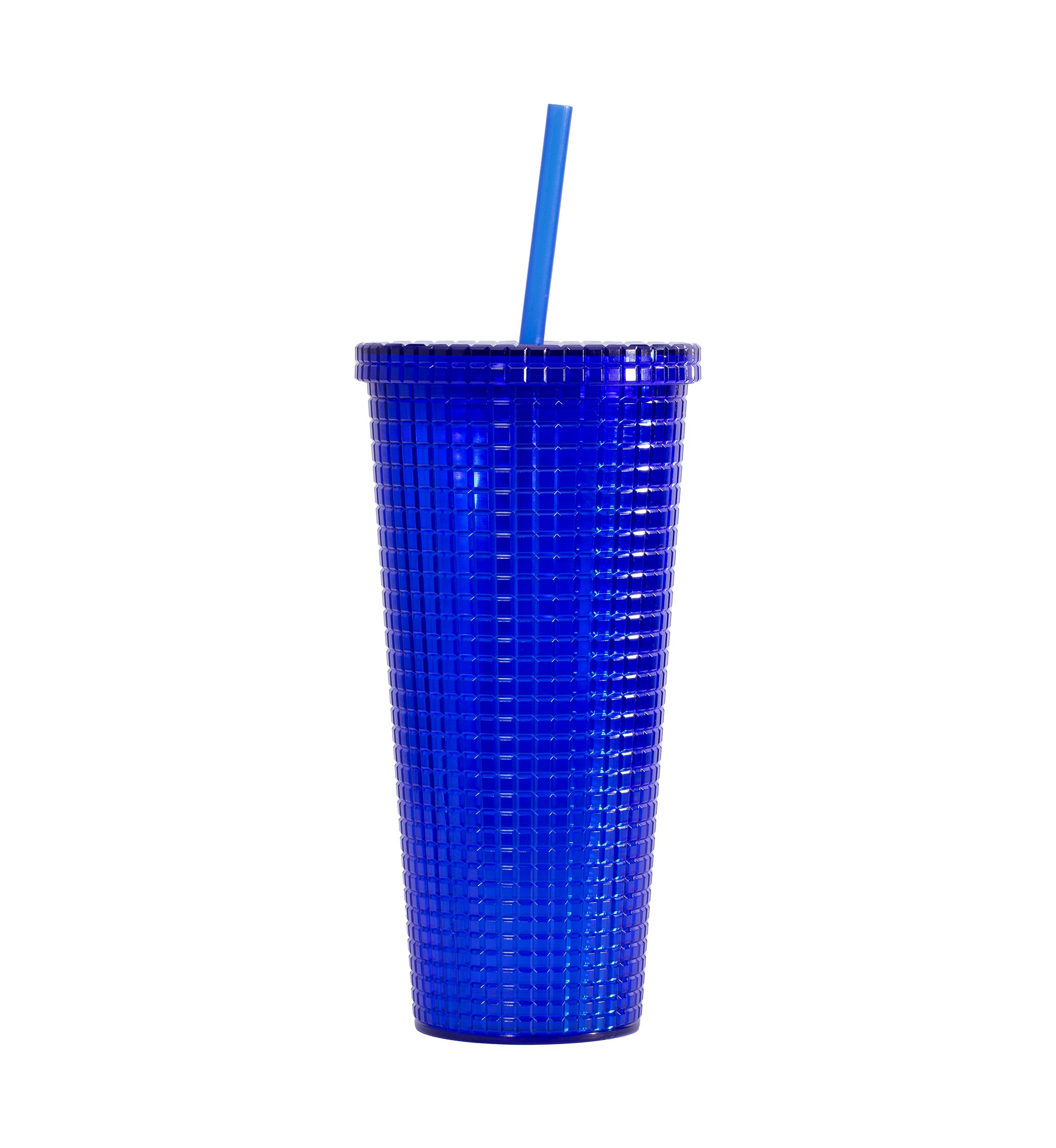 24 Ounce Blue Textured Tumbler