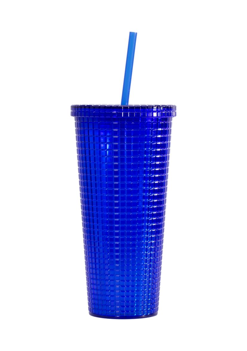 24 Ounce Blue Textured Tumbler