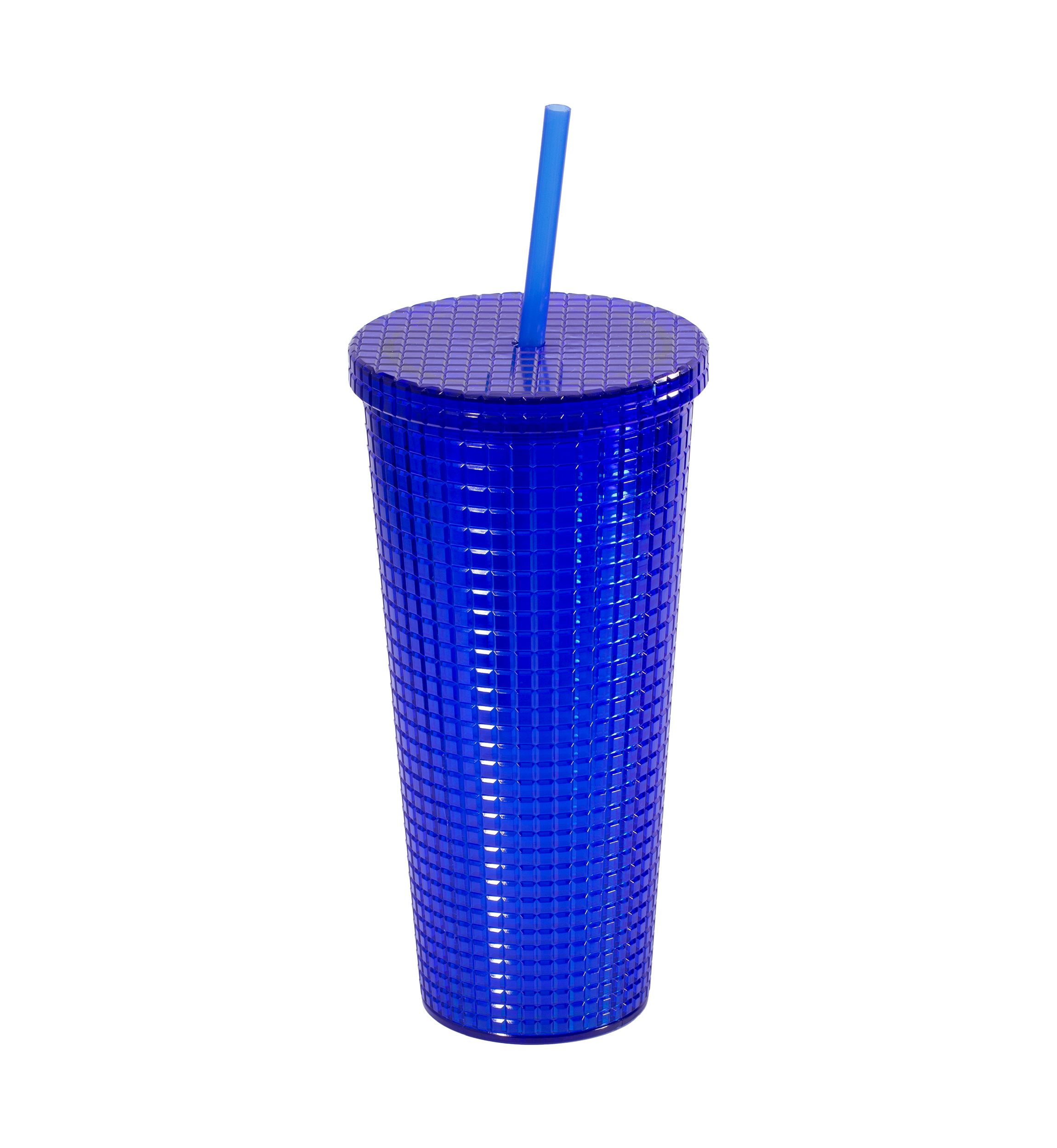 24 Ounce Blue Textured Tumbler