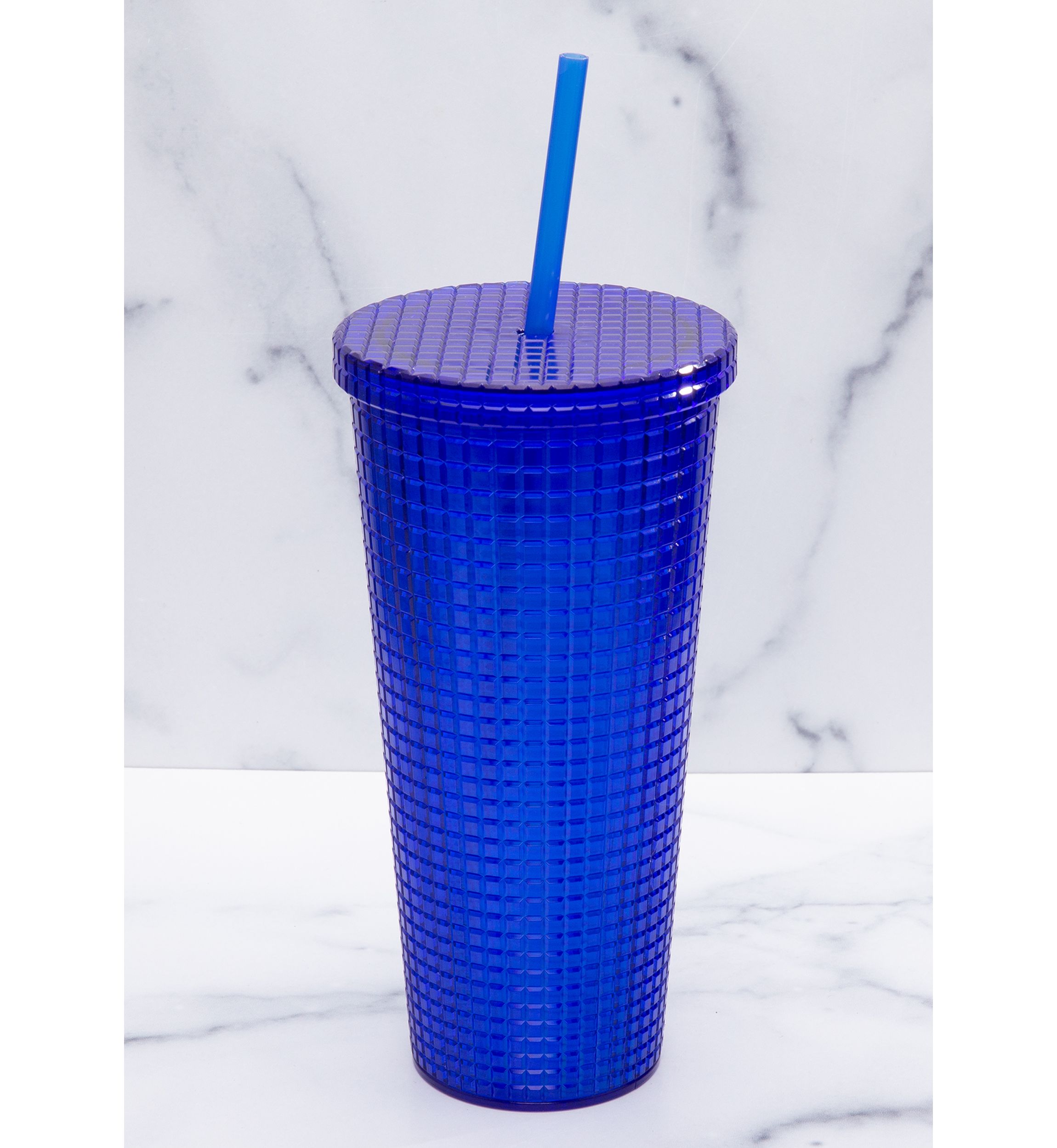 24 Ounce Blue Textured Tumbler
