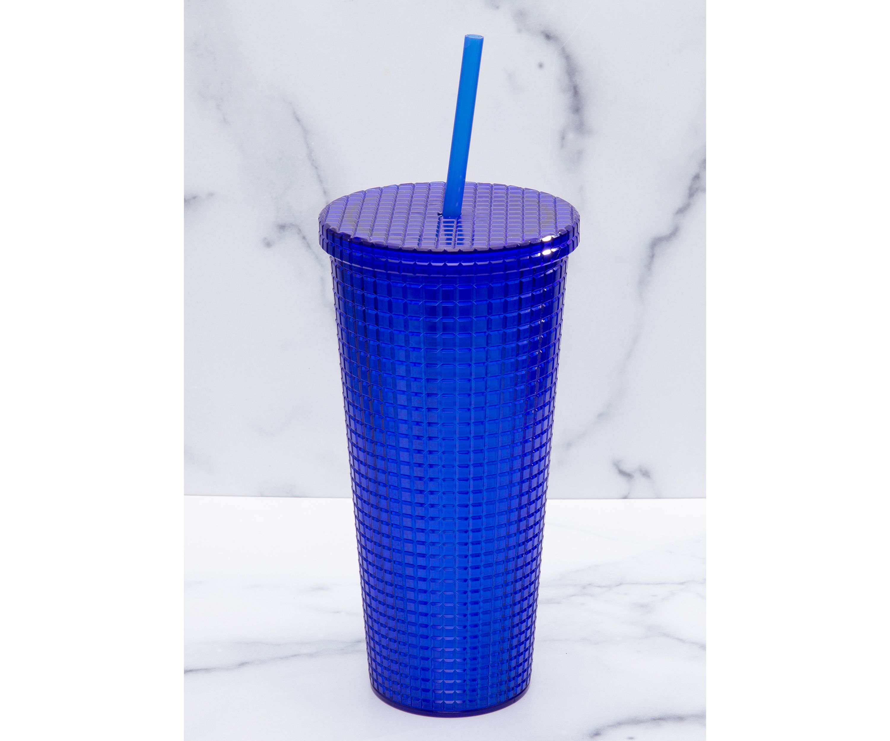 24 Ounce Blue Textured Tumbler