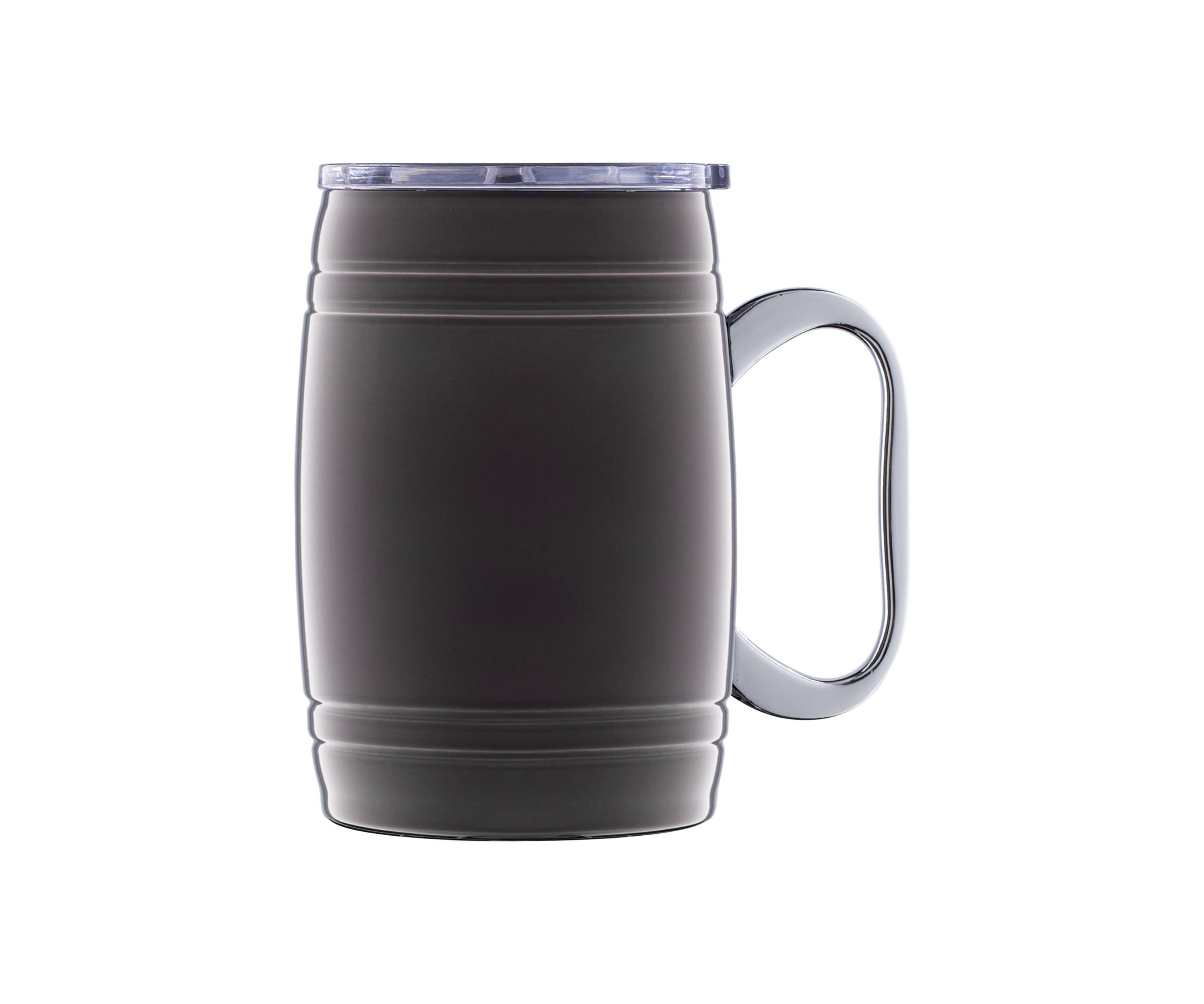 20 Ounce Black Classic Barrel Beer Mug