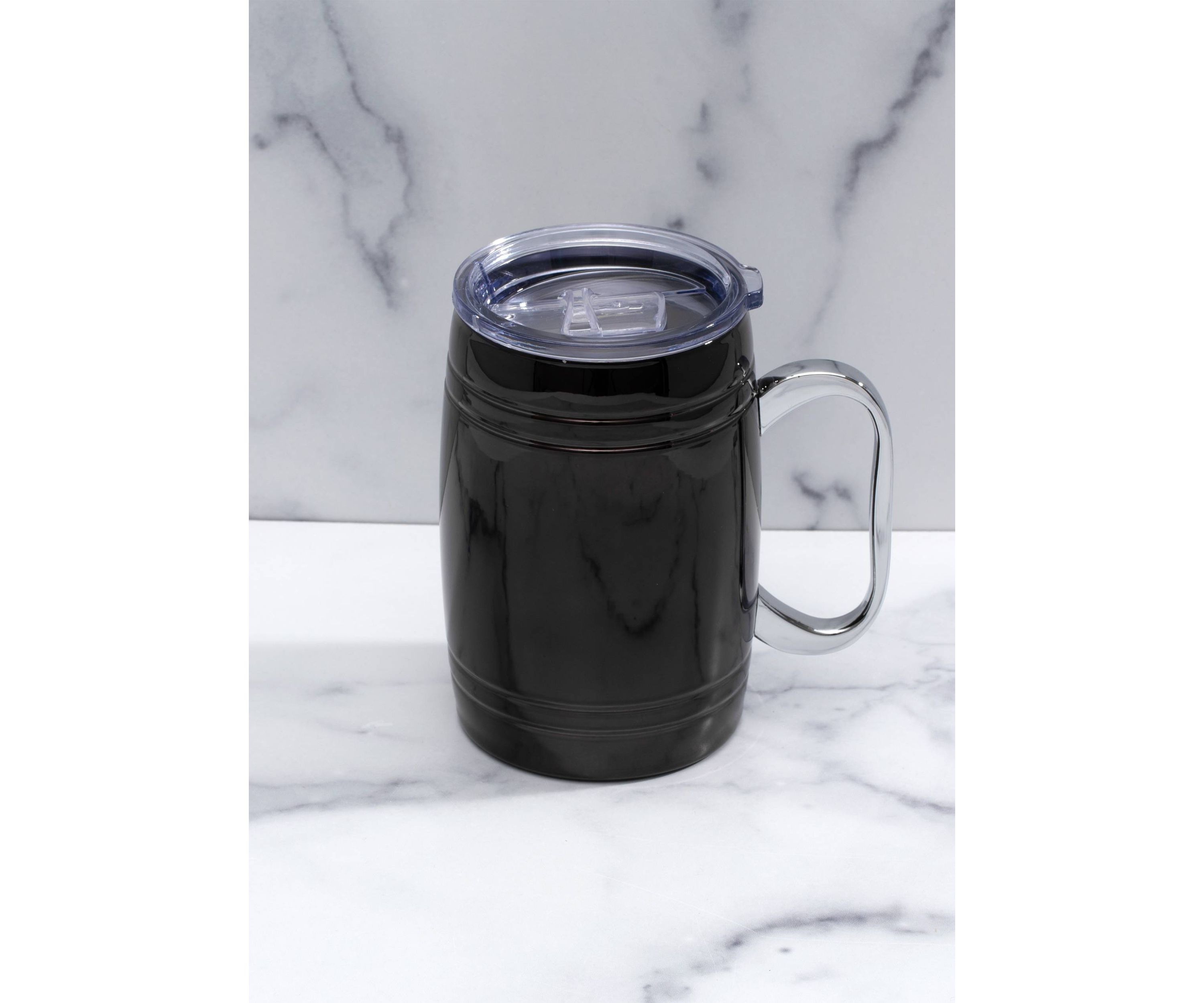 20 Ounce Black Classic Barrel Beer Mug