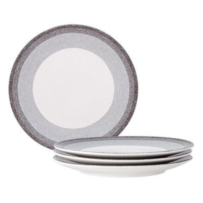 Noritake Colorscapes Layers 12-Piece Coupe Dinnerware Set, Service for 4, Grey