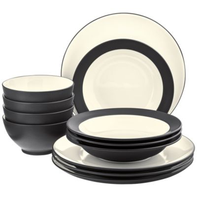 Noritake Colorwave 12 Piece Coupe Dinnerware Set, Service for 4