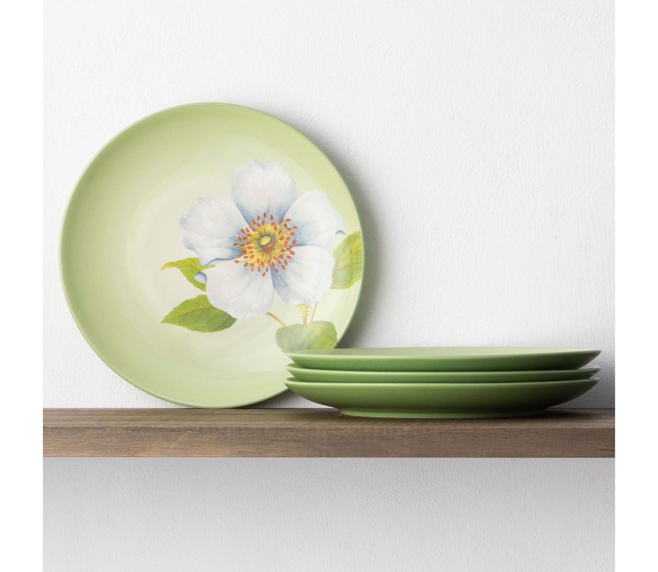Colorwave Set Of 4 Floral Accent Plates, 8-1/4"