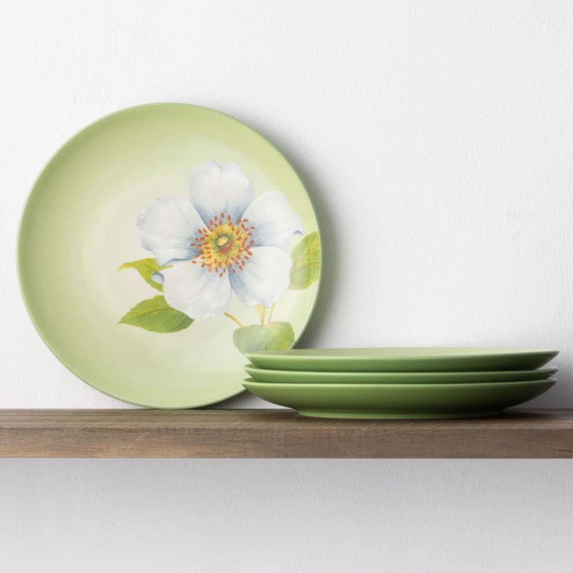 Colorwave Set Of 4 Floral Accent Plates, 8-1/4"