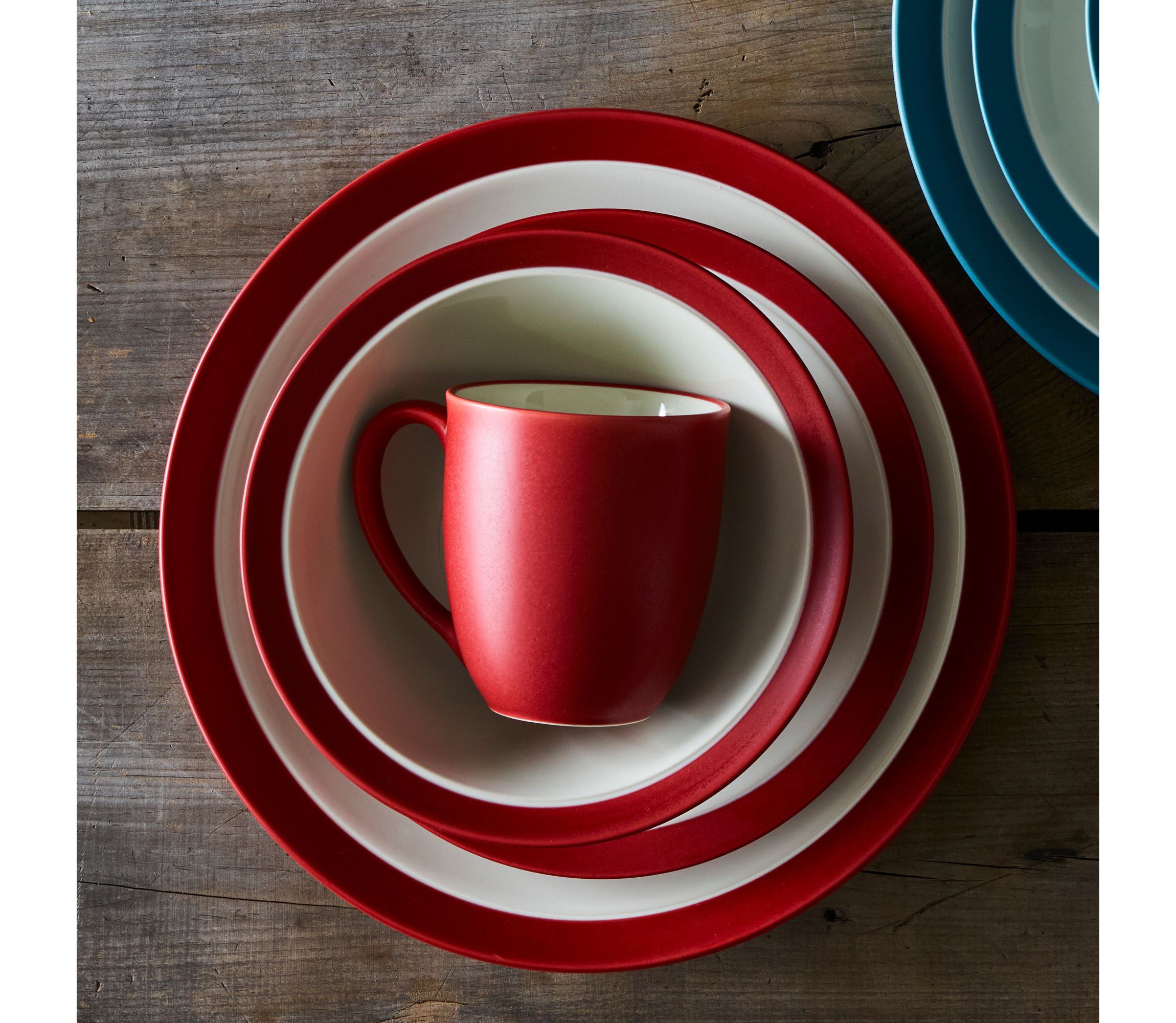 Colorwave 4-Piece Curve Place Setting, Service for 1