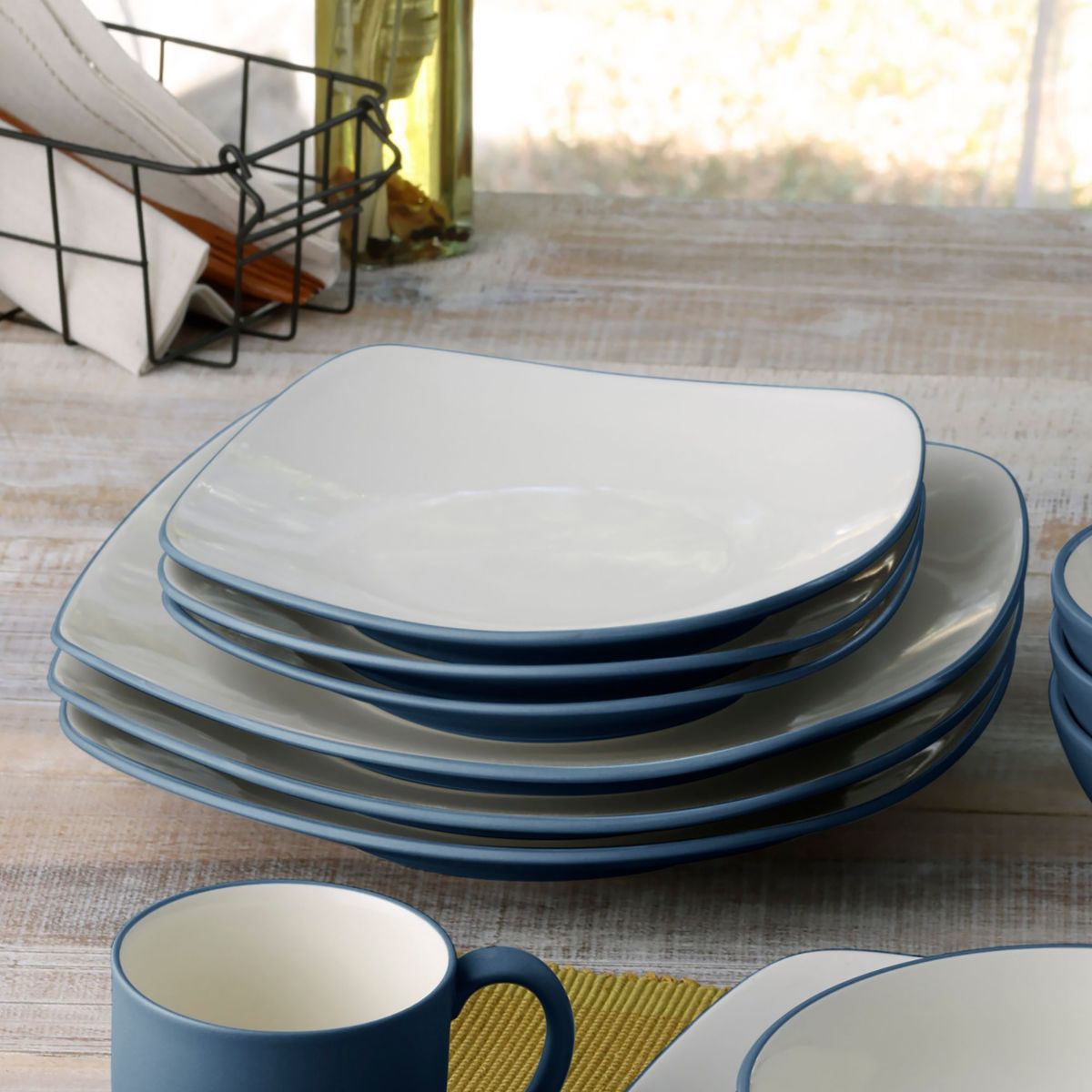 Colorwave Set Of 4 Square Salad Plates, 8-1/4"