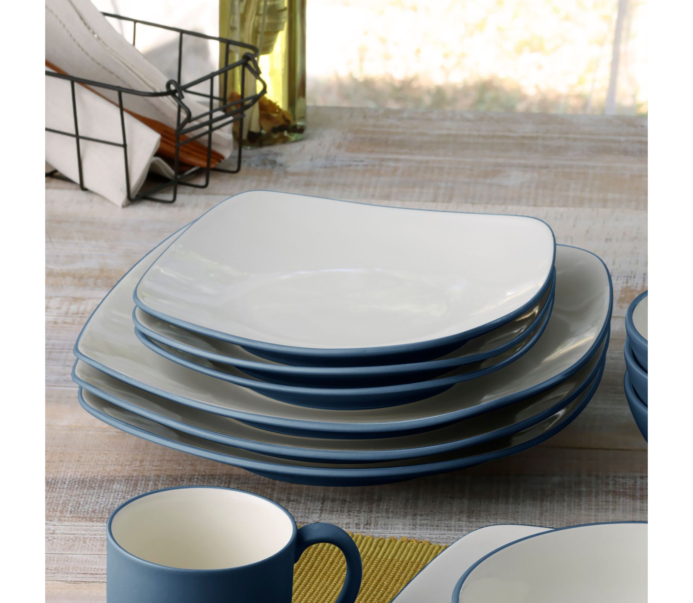 Colorwave Set Of 4 Square Salad Plates, 8-1/4"