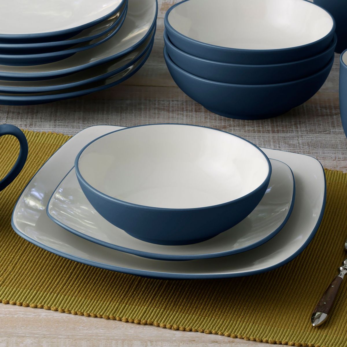 Colorwave Set Of 4 Square Salad Plates, 8-1/4"