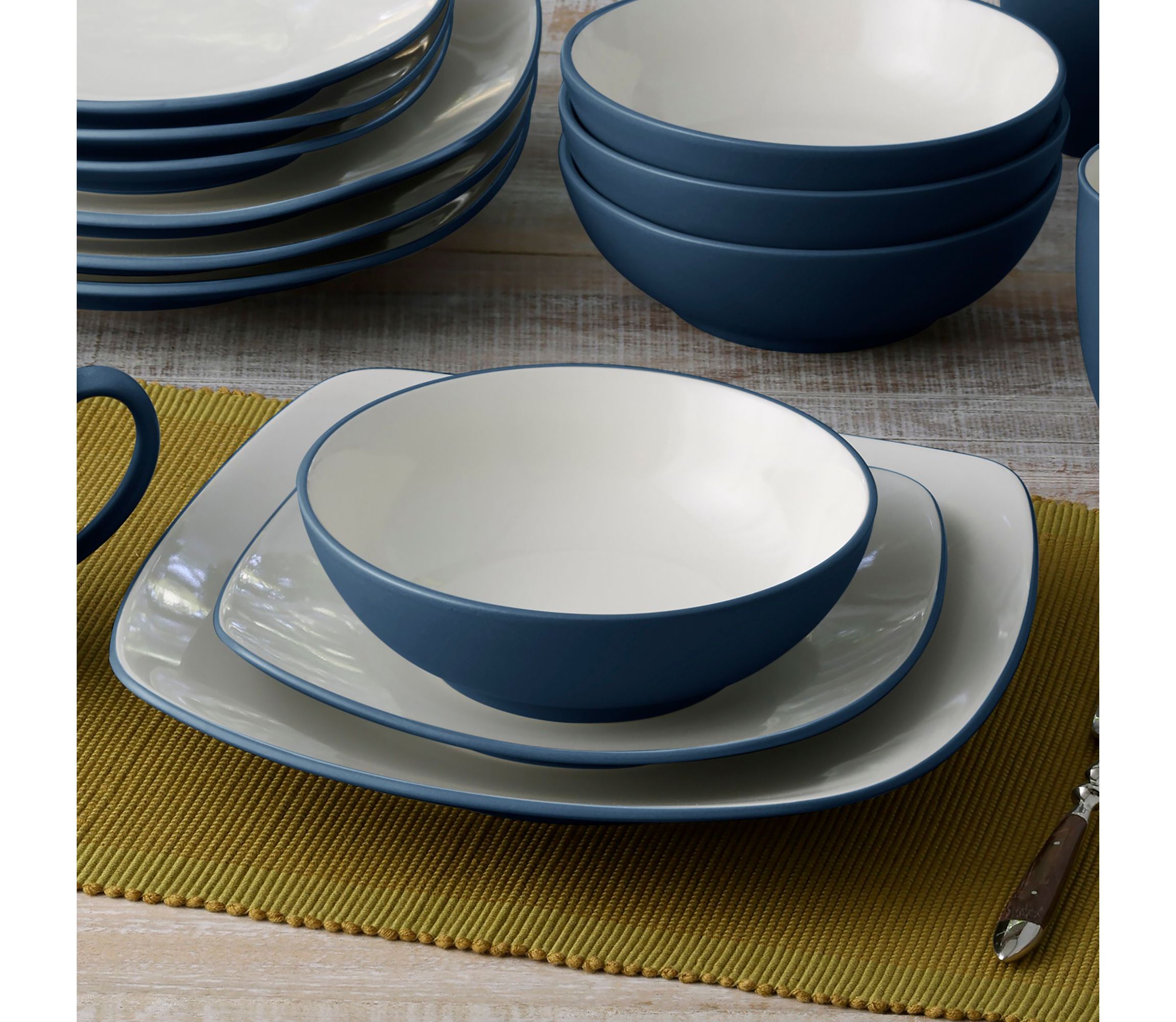 Colorwave Set Of 4 Square Salad Plates, 8-1/4"