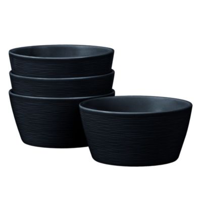 Noritake Colorscapes Set Of 4 Cereal Bowls, 7-1/2", Black