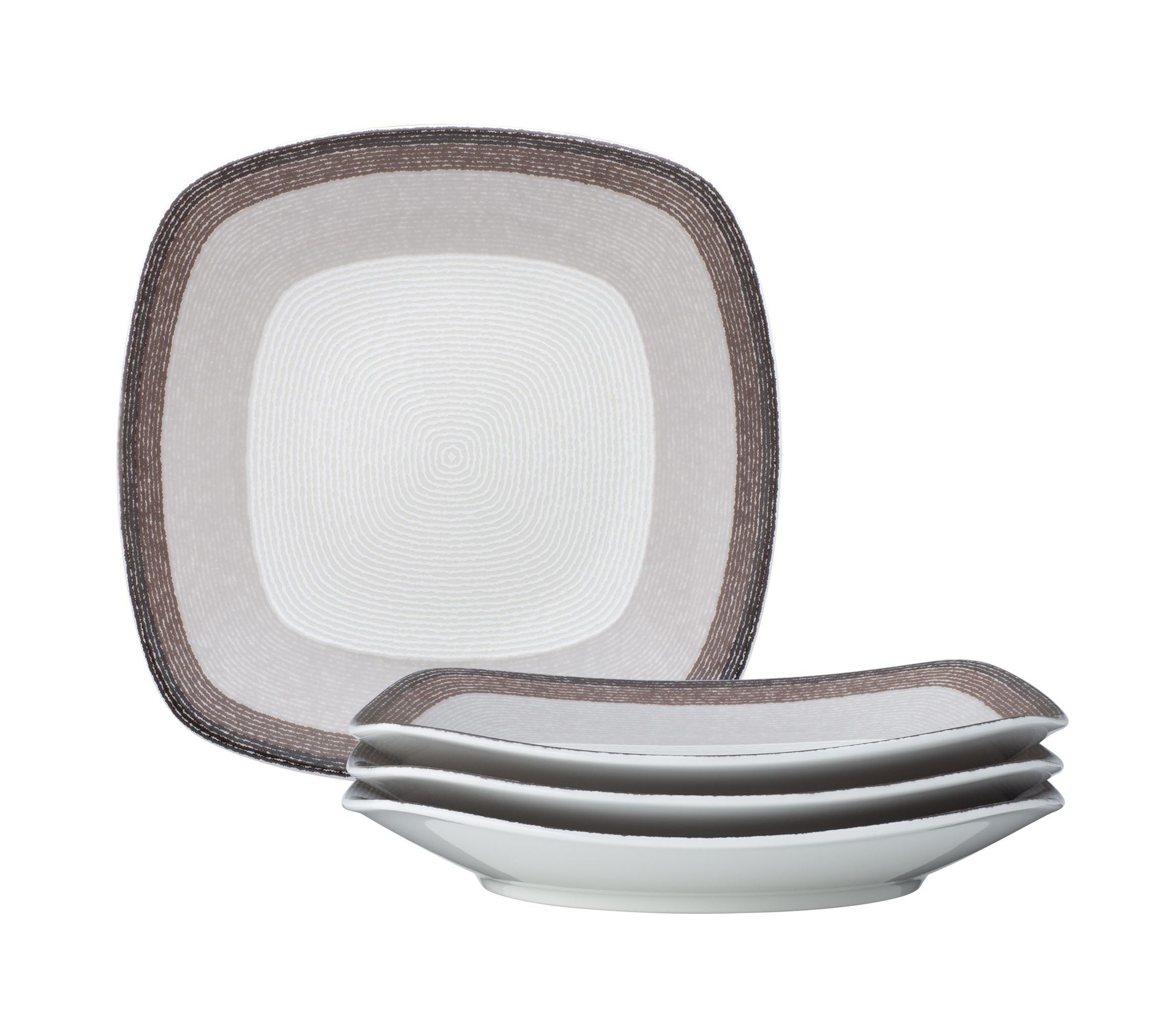 Colorscapes Layers Set Of 4 Square Salad Plates, 8-1/4"