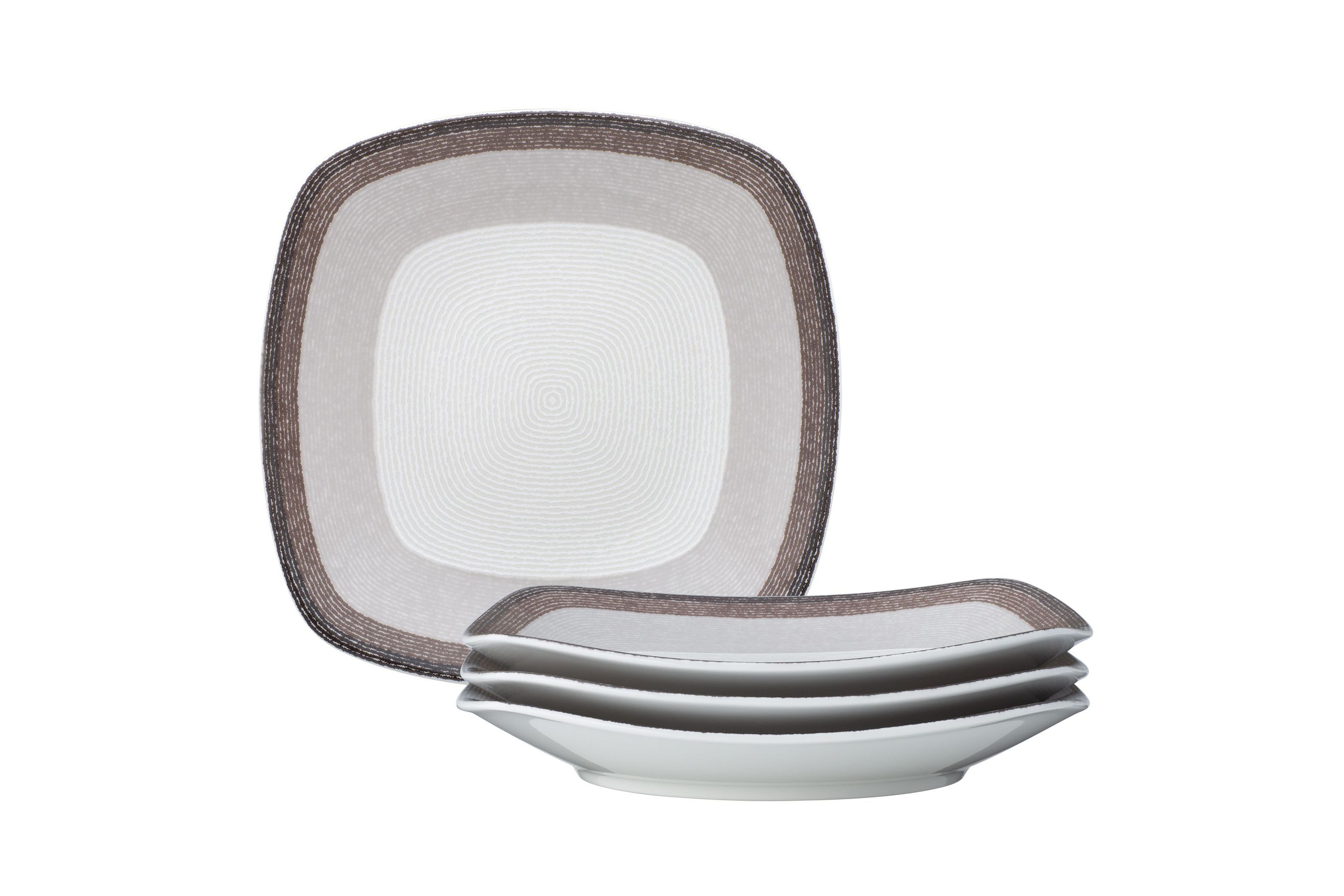 Colorscapes Layers Set Of 4 Square Salad Plates, 8-1/4"