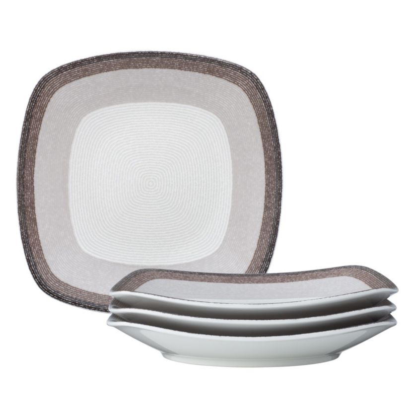 Colorscapes Layers Set Of 4 Square Salad Plates, 8-1/4"